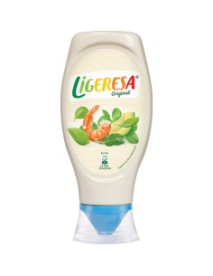 MAYONESA LIGERESA BOCABAJO 430 ML.