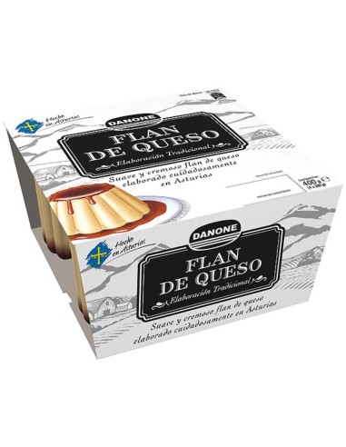 DANONE FLAN DE QUESO PACK-4 100GR