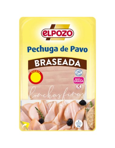 ELPOZO PECHUGA PAVO BRASEADA LONCHAS 85GR