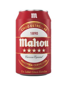 CERVEZA MAHOU 5 ESTRELLAS BOTE 33CL