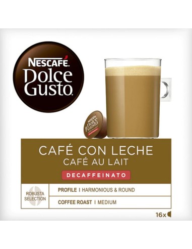CAFE DOLCE-GUSTO CON LECHE DESCAFE. 16 C