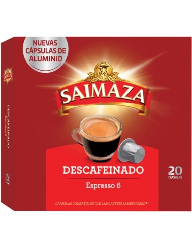 CAFE SAIMAZA CAPSULA (NESPRESSO) DESCAF.
