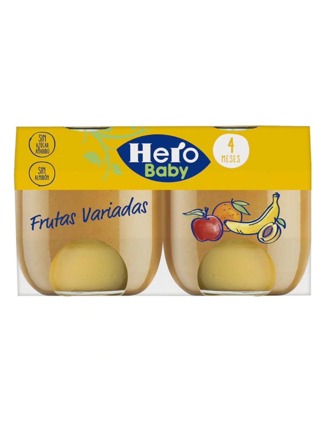 Pack. 6 uds. Hero Potito Fruta Variada Alimento Infantil - 2 x 120 gr.