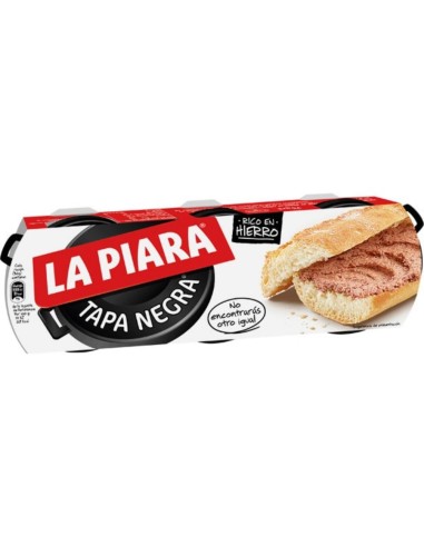 PATE PIARA TAPA NEGRA PK-3 75 GRS.