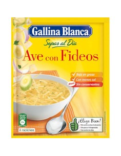 SOPA G.BLANCA AVE CON FIDEOS
