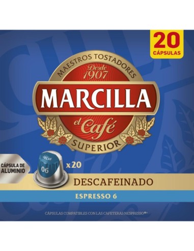 CAFE MARCILLA CAPSULAS DESCAF. 20 UNDS