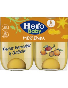MERIENDA HERO FRUTAS CON GALLETA 190 GRS