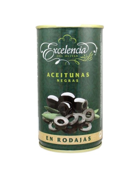 ACEITUNAS EXCELENCIA NEGRAS RODAJAS BOTE