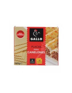 PASTA PARA CANELONES GALLO 20 UND 160 GR