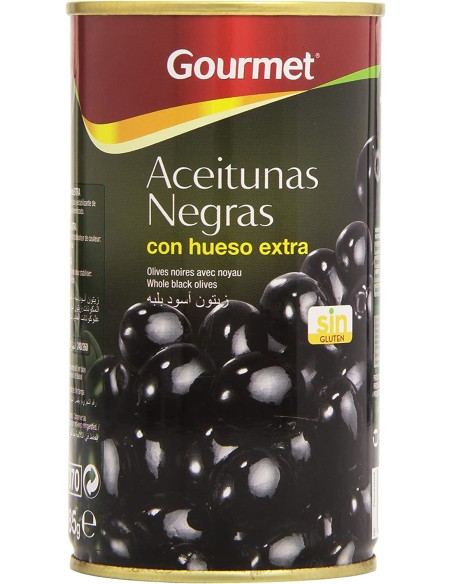 GOURMET ACEITUNAS NEGRA LATA 185GR