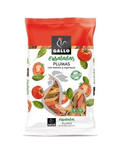 GALLO PASTA PLUMAS VEGETALES 250G