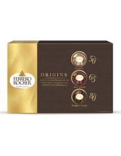 FERRERO BOMBONES  ORIGINS DARK T15 187 GR