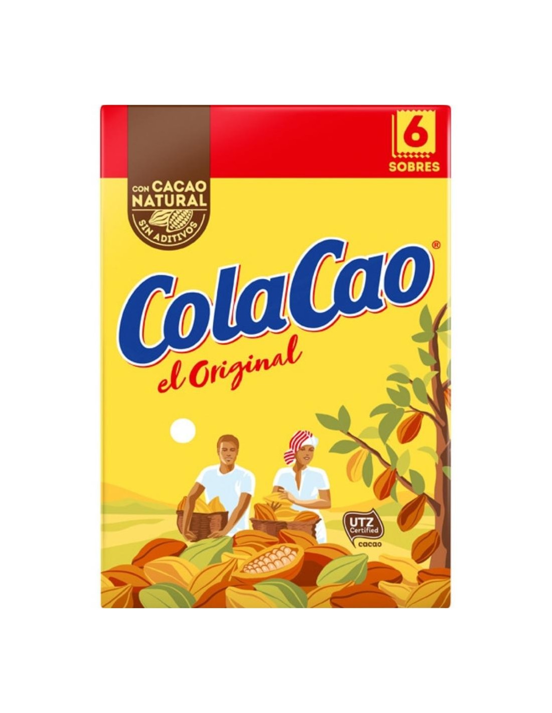 CACAO SOLUBLE SOBRES MONODOSIS COLA CAO PACK 6X18 GRS.