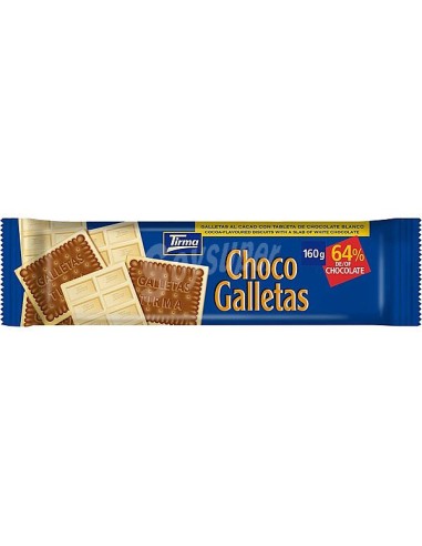 CHOCO GALLETA BLANCA 160G TIRMA  