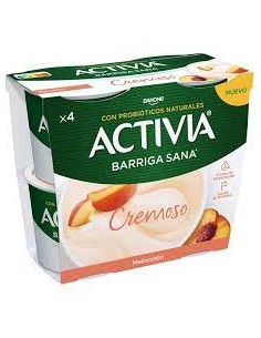 Activia cremoso melocoton 115g x4
