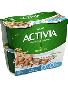 Activia 0% chia y almendras x4