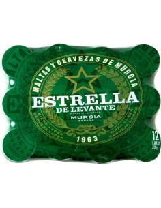 ESTRELLA LEVANTE CERVEZA LATA 33CL P-12