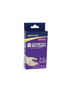 GUANTE JUPITER LATEX CAJA 8uds T-M Empolvados