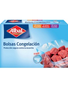 BOLSAS ALBAL CONGELACION 3 TAMAÑOS 45 UN