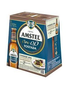 AMSTEL ORO TOSTADA 0% BOTE.250ML PK-6