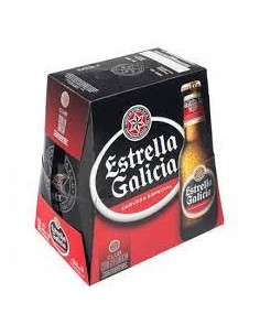 CERVEZA ESTRELLA DE GALICIA BOTELLIN 33CL PACK-6