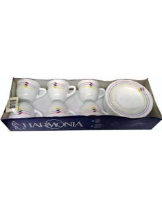 JUEGO 6 TAZAS + PLATO  RIALTO HARMONIA
