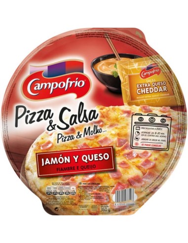 PIZZA CAMPOFRIO JAMON Y QUESO 360 GRS