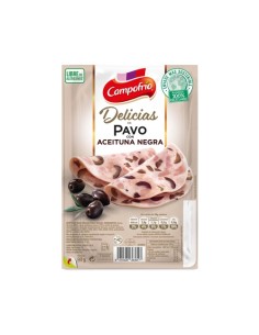 DELICIAS PAVO ACEITUNAS NEGRAS 90G 1E