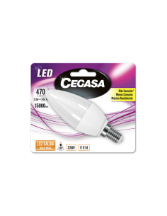 LMP CEGASA LED VELA 5,5W E14 BL1 FRIA 520 LMááááá
