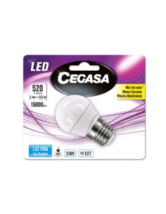 LMP CEGASA LED ESFERICA 5,5W BL1 E27 FRIA 520 LMá
