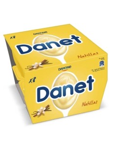 DANONE DANET NATILLAS VAINILLA PACK-8 120GR